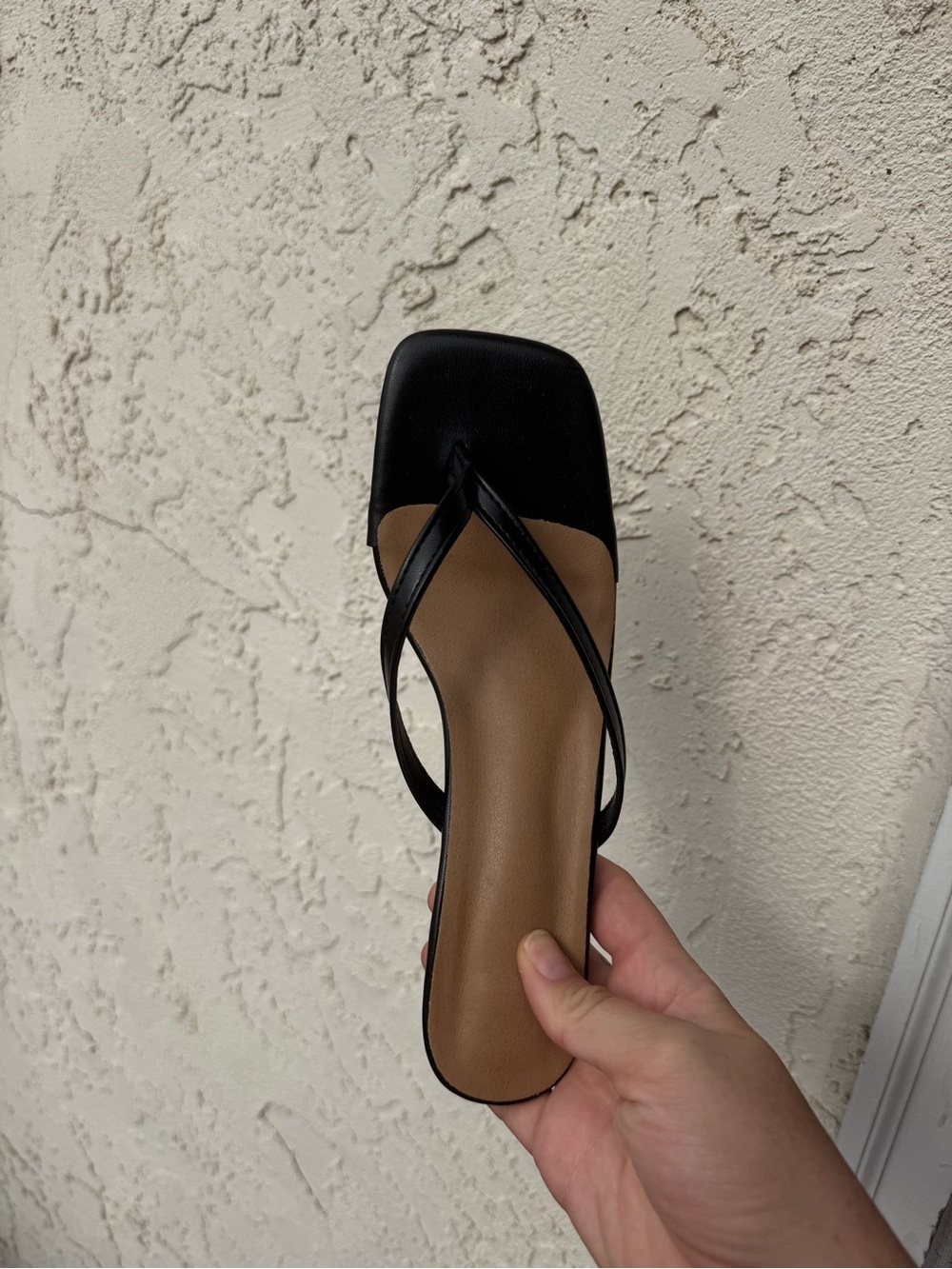 Black Strappy Square-Toe Women's Sandal